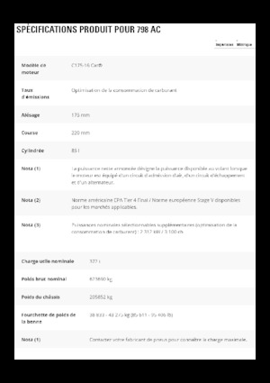 Stortwagen met achterwaartse kanteling Caterpillar 798 AC