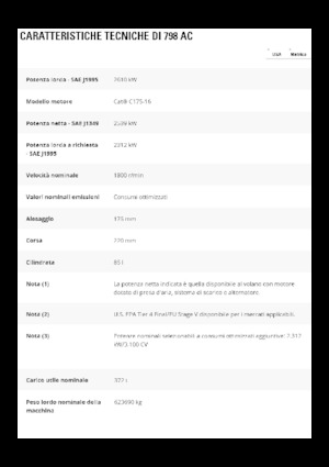 Stortwagen met achterwaartse kanteling Caterpillar 798 AC