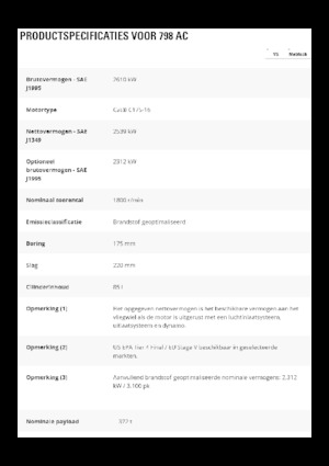 Stortwagen met achterwaartse kanteling Caterpillar 798 AC