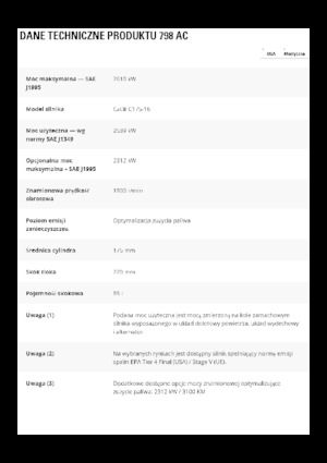 Stortwagen met achterwaartse kanteling Caterpillar 798 AC