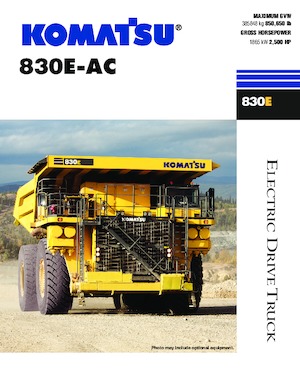 Stortwagen met achterwaartse kanteling Komatsu 830E-AC