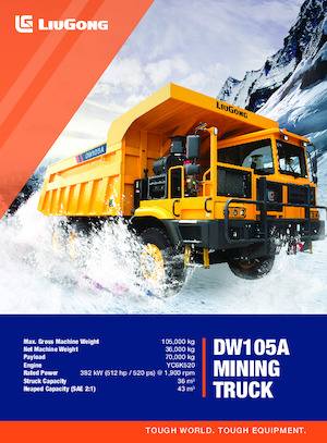 Stortwagen met achterwaartse kanteling Liugong DW105A