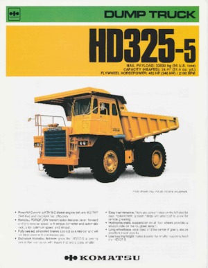 Stortwagen met achterwaartse kanteling Komatsu HD325-5