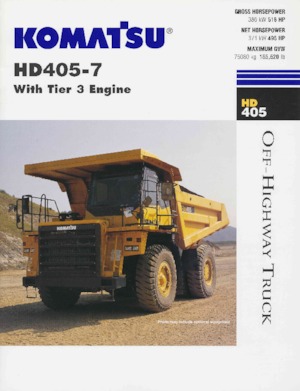 Stortwagen met achterwaartse kanteling Komatsu HD325-7