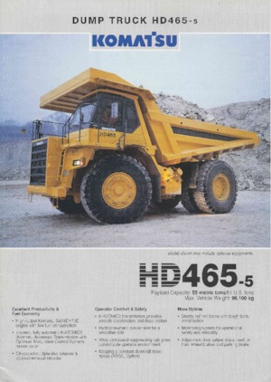 Stortwagen met achterwaartse kanteling Komatsu HD465-5