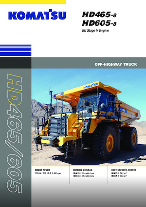 Stortwagen met achterwaartse kanteling Komatsu HD605-8E0