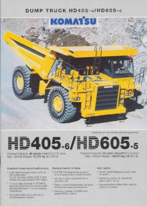 Stortwagen met achterwaartse kanteling Komatsu HD405-6