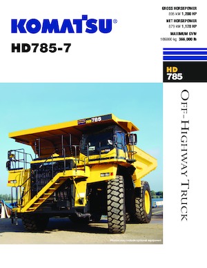 Stortwagen met achterwaartse kanteling Komatsu HD785-7