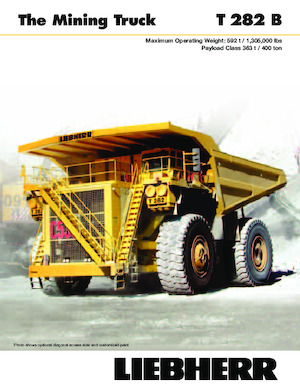 Stortwagen met achterwaartse kanteling Liebherr T282B