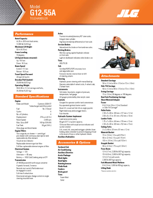 Telescoopladers JLG G 12-55 A