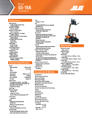 Telescoopladers JLG G 5-18 A