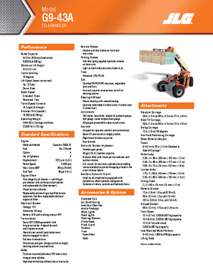 Telescoopladers JLG G 9-43 A