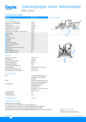 Telescoopladers Genie GTH4014
