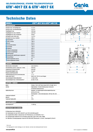 Telescoopladers Genie GTH-4017 EX
