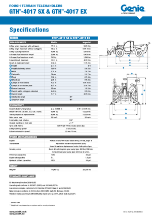 Telescoopladers Genie GTH-4017 EX