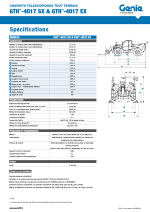 Telescoopladers Genie GTH-4017 EX