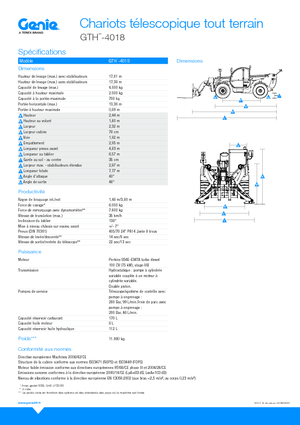 Telescoopladers Genie GTH4018