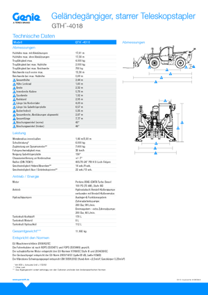 Telescoopladers Genie GTH4018