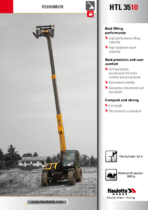Telescoopladers Haulotte HTL3510
