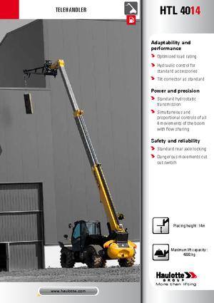 Telescoopladers Haulotte HTL4014
