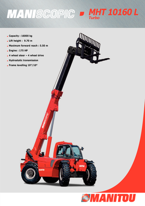 Telescoopladers Manitou MHT 10160 L Turbo