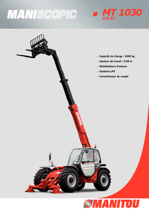 Telescoopladers Manitou MT 1030 S Evolution
