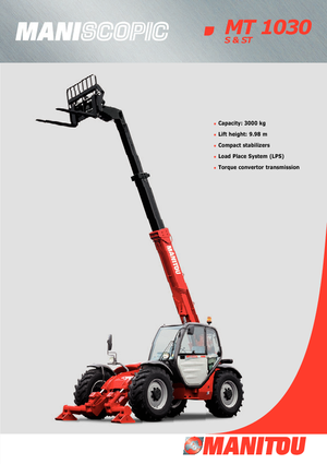 Telescoopladers Manitou MT 1030 S Evolution
