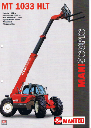 Telescoopladers Manitou MT 1033 HLT