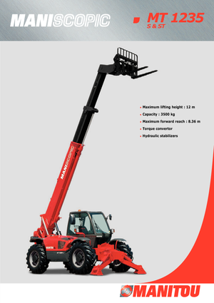 Telescoopladers Manitou MT 1235 S