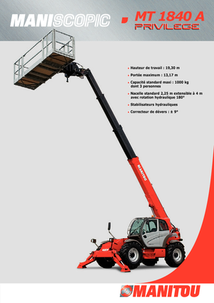 Telescoopladers Manitou MT 1840 A