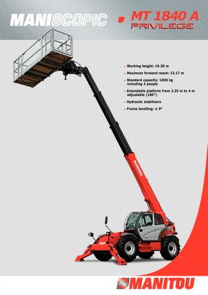 Telescoopladers Manitou MT 1840 A