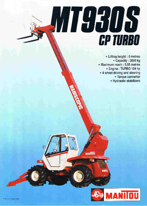 Telescoopladers Manitou MT 930 CP