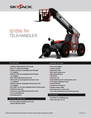 Telescoopladers Skyjack SJ1056 TH