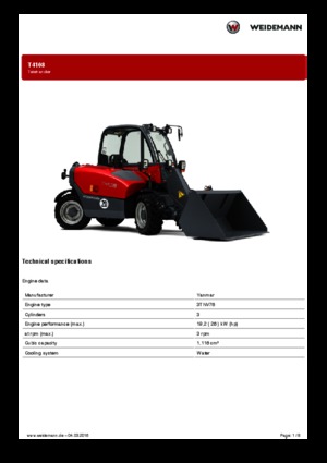 Telescoopladers Weidemann T4108