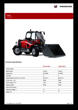 Telescoopladers Weidemann T4512