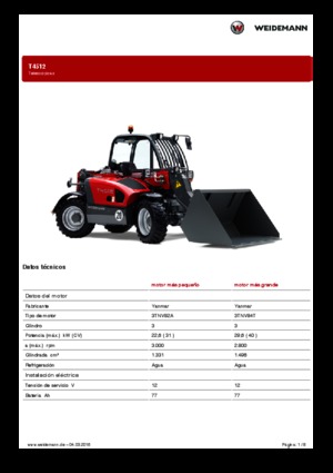 Telescoopladers Weidemann T4512