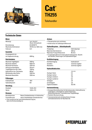 Telescoopladers Caterpillar TH255
