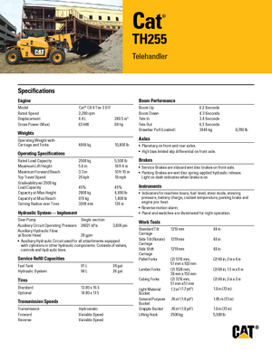 Telescoopladers Caterpillar TH255