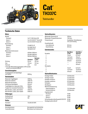 Telescoopladers Caterpillar TH337C