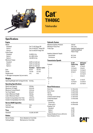 Telescoopladers Caterpillar TH406C