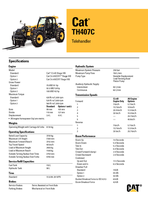Telescoopladers Caterpillar TH407C