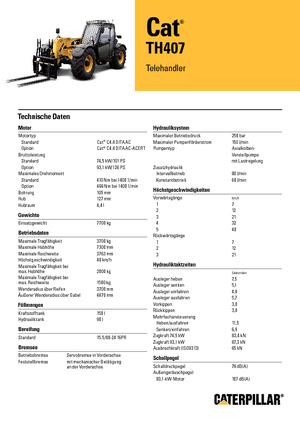 Telescoopladers Caterpillar TH407