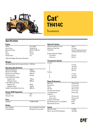 Telescoopladers Caterpillar TH414C