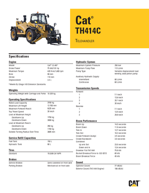Telescoopladers Caterpillar TH414C