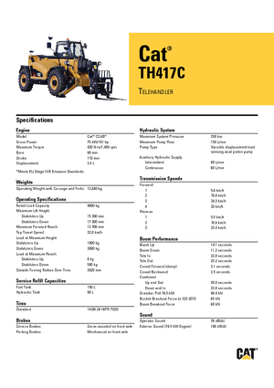 Telescoopladers Caterpillar TH417C