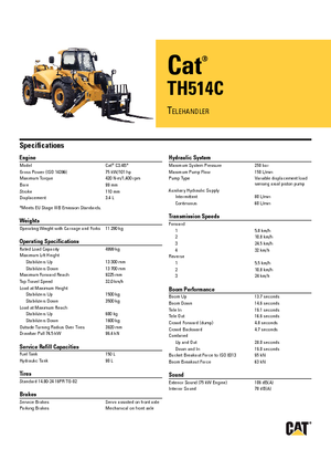 Telescoopladers Caterpillar TH514C