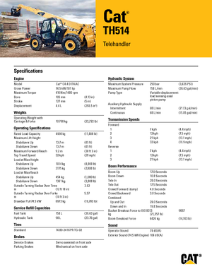 Telescoopladers Caterpillar TH514