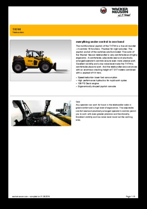 Telescoopladers Wacker Neuson TH744