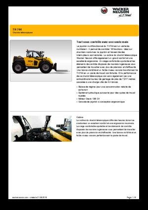 Telescoopladers Wacker Neuson TH744