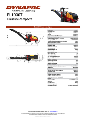 Koudfreesmachines Dynapac PL 1000 T